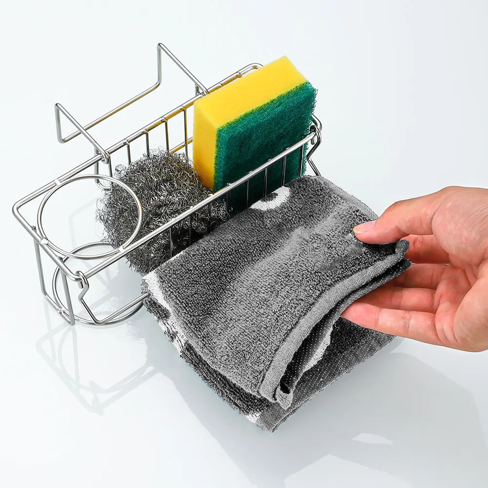 Kitchen Sink Organizer Stainless Steel Draining Basket Large Capacity Hanging Sponge Holder Multifunctional Dish Cloth Holder
Kitchen Sink Organizer Stainless Steel Draining Basket Large Capacity Hanging Sponge Holder Multifunctional Dish Cloth Holder