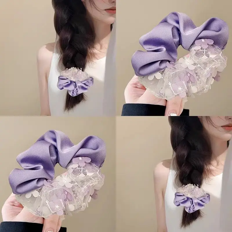 Vintage Lace Hair Accessories for Women Spring and Summer French Style Hair Ties Satin Ponytail Hair Rope Flower Rubber Band
Vintage Lace Hair Accessories for Women Spring and Summer French Style Hair Ties Satin Ponytail Hair Rope Flower Rubber Band