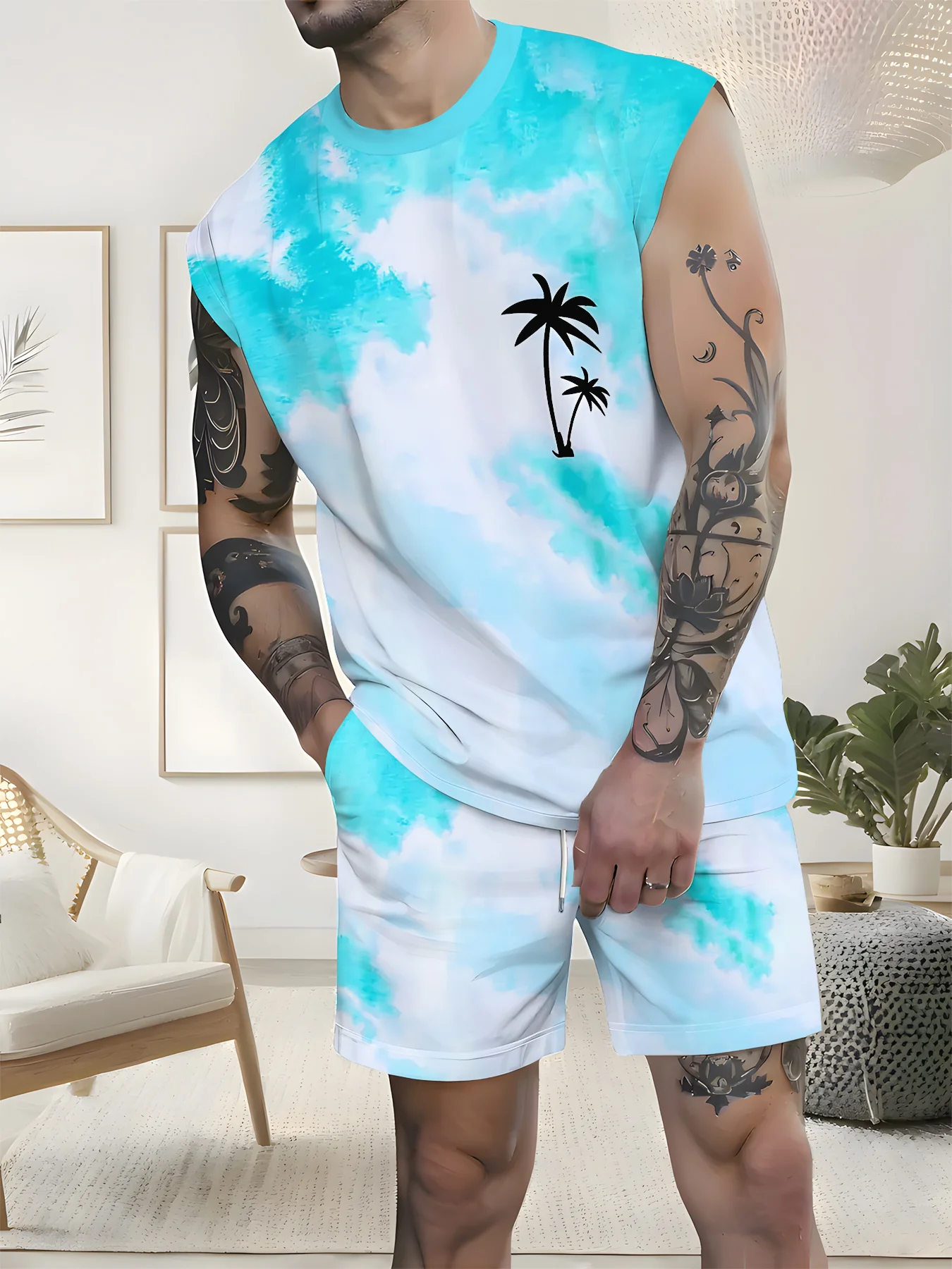 Fashionable 3D Printed Men's Casual Sleeveless Vest Set, Men's Sports Vest
Fashionable 3D Printed Men's Casual Sleeveless Vest Set, Men's Sports Vest