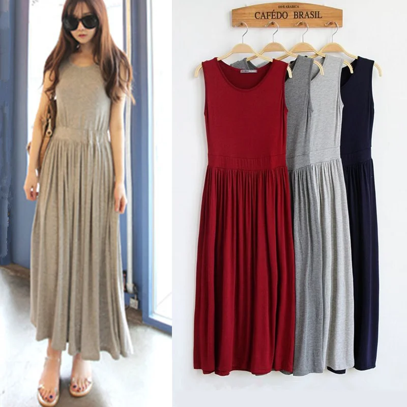Slimming Effect Modal Korean Style Women's Summer Dress Vest Long Skirt High Waist Gathered H-Line A-Line Midi Dress
Slimming Effect Modal Korean Style Women's Summer Dress Vest Long Skirt High Waist Gathered H-Line A-Line Midi Dress