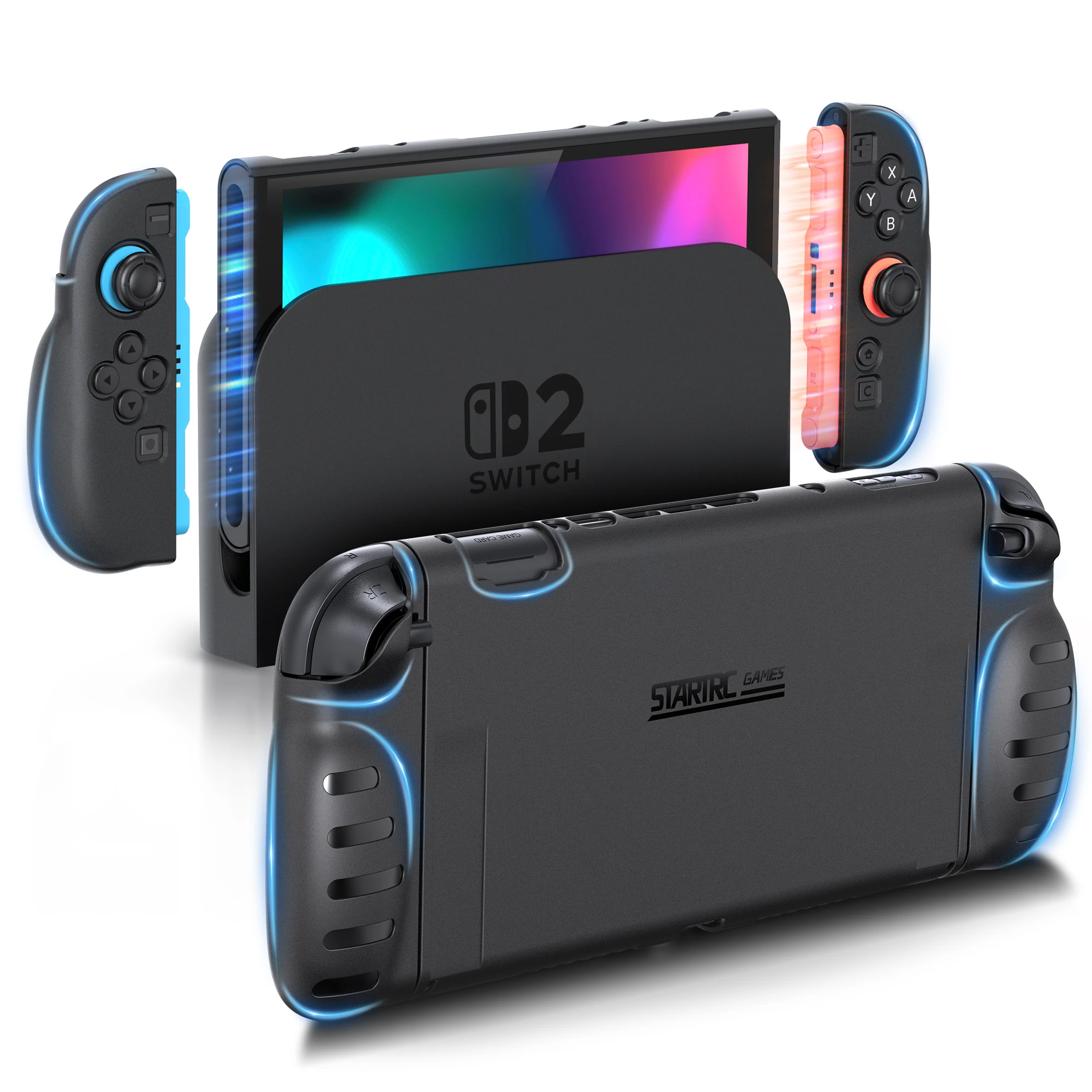 Чехол из ТПУ с раздельной конструкцией и эргономичной ручкой для JoyCon, жесткий защитный корпус с защитой от царапин, совместимый с док-станцией, жесткий защитный чехол для Nintendo Switch 2
Чехол из ТПУ с раздельной конструкцией и эргономичной ручкой для JoyCon, жесткий защитный корпус с защитой от царапин, совместимый с док-станцией, жесткий защитный чехол для Nintendo Switch 2