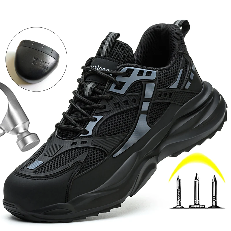 Breathable Safety Shoes Men Anti-smash Anti puncture Work Sneakers Men Steel toe shoes Non-slip Indestructible shoes Work Boots
Breathable Safety Shoes Men Anti-smash Anti puncture Work Sneakers Men Steel toe shoes Non-slip Indestructible shoes Work Boots