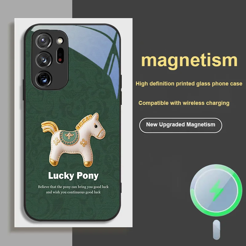 For Samsung S 23 25 Edge 4 5 G 24 21 Note Ultra 22 FE 20 PLUS 26 Magnetic Glass Phone Case Lucky Pony Pattern Personalized Desig
For Samsung S 23 25 Edge 4 5 G 24 21 Note Ultra 22 FE 20 PLUS 26 Magnetic Glass Phone Case Lucky Pony Pattern Personalized Desig