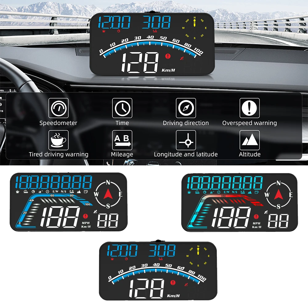 Universal Board Computer G10/G12/G13 Heads up Display Car Speed Meter Windshield Projector GPS Odometer with Bracket 360 Degree
Universal Board Computer G10/G12/G13 Heads up Display Car Speed Meter Windshield Projector GPS Odometer with Bracket 360 Degree