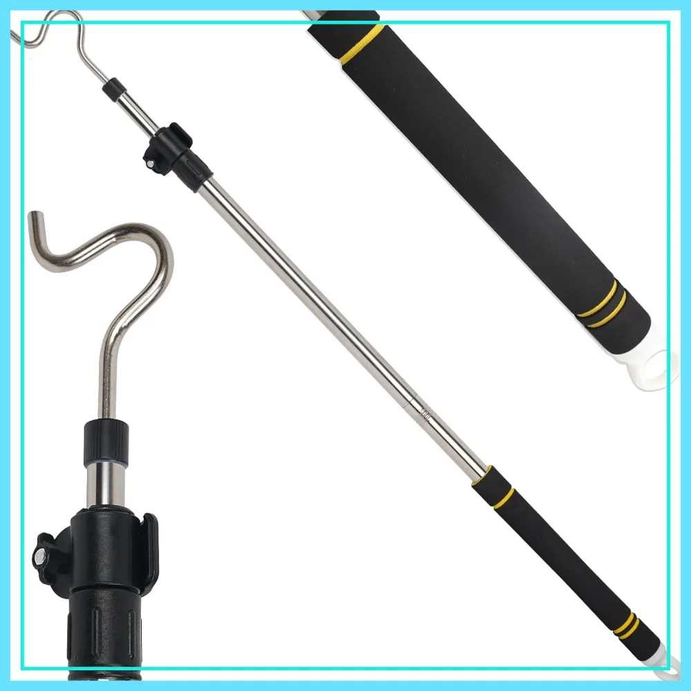 Heavy Duty Clothes Hook Pole, 36"-65" Telescoping Pole with Sponge Handle, Stainless Steel Tube, S Hook for Reaching High Areas
Heavy Duty Clothes Hook Pole, 36"-65" Telescoping Pole with Sponge Handle, Stainless Steel Tube, S Hook for Reaching High Areas