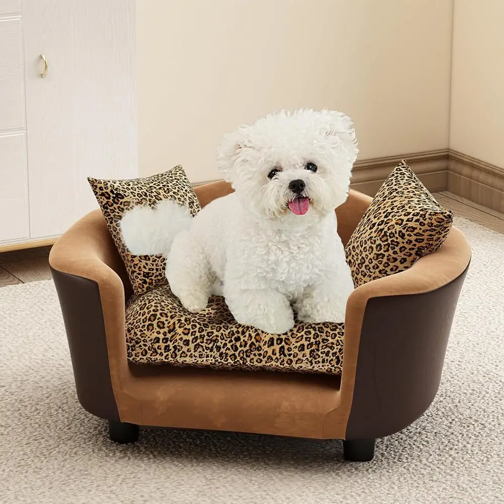Dog Sofa Bed For Small Dogs, Supportive Foam Dog Couch With Washable Cushion And Anti-Skid Pads, Pet Sofa For Cats, Modern Pet
Dog Sofa Bed For Small Dogs, Supportive Foam Dog Couch With Washable Cushion And Anti-Skid Pads, Pet Sofa For Cats, Modern Pet