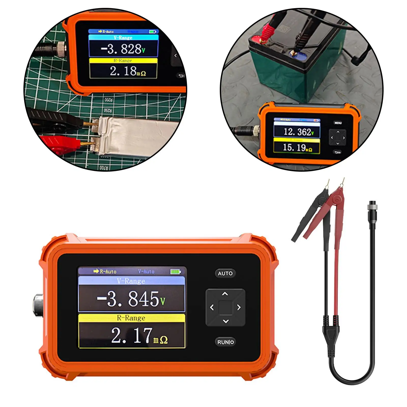 Battery Internal Resistance Tester Automatic Battery Voltage Meter for Types of Battery Multipurpose Car Battery Tester
Battery Internal Resistance Tester Automatic Battery Voltage Meter for Types of Battery Multipurpose Car Battery Tester