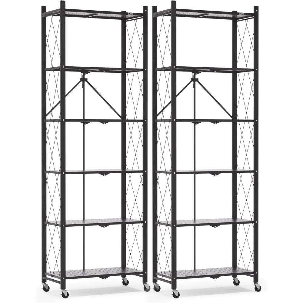73.6 Inch Folding Bookshelf, 6 Tier Metal Bookcase and Bookshelves, Tall Shelves for Living Room Office Bedroom, Heavy Duty Book
73.6 Inch Folding Bookshelf, 6 Tier Metal Bookcase and Bookshelves, Tall Shelves for Living Room Office Bedroom, Heavy Duty Book
