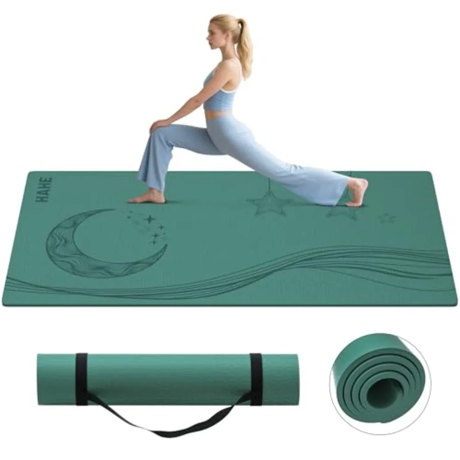 Large Yoga Mat 72"x40"x0.4"Thick Extra Wide Exercise Mat Oversized Non Slip Workout Mat with Strap for Yoga Pilates Fitness Hom
Large Yoga Mat 72"x40"x0.4"Thick Extra Wide Exercise Mat Oversized Non Slip Workout Mat with Strap for Yoga Pilates Fitness Hom