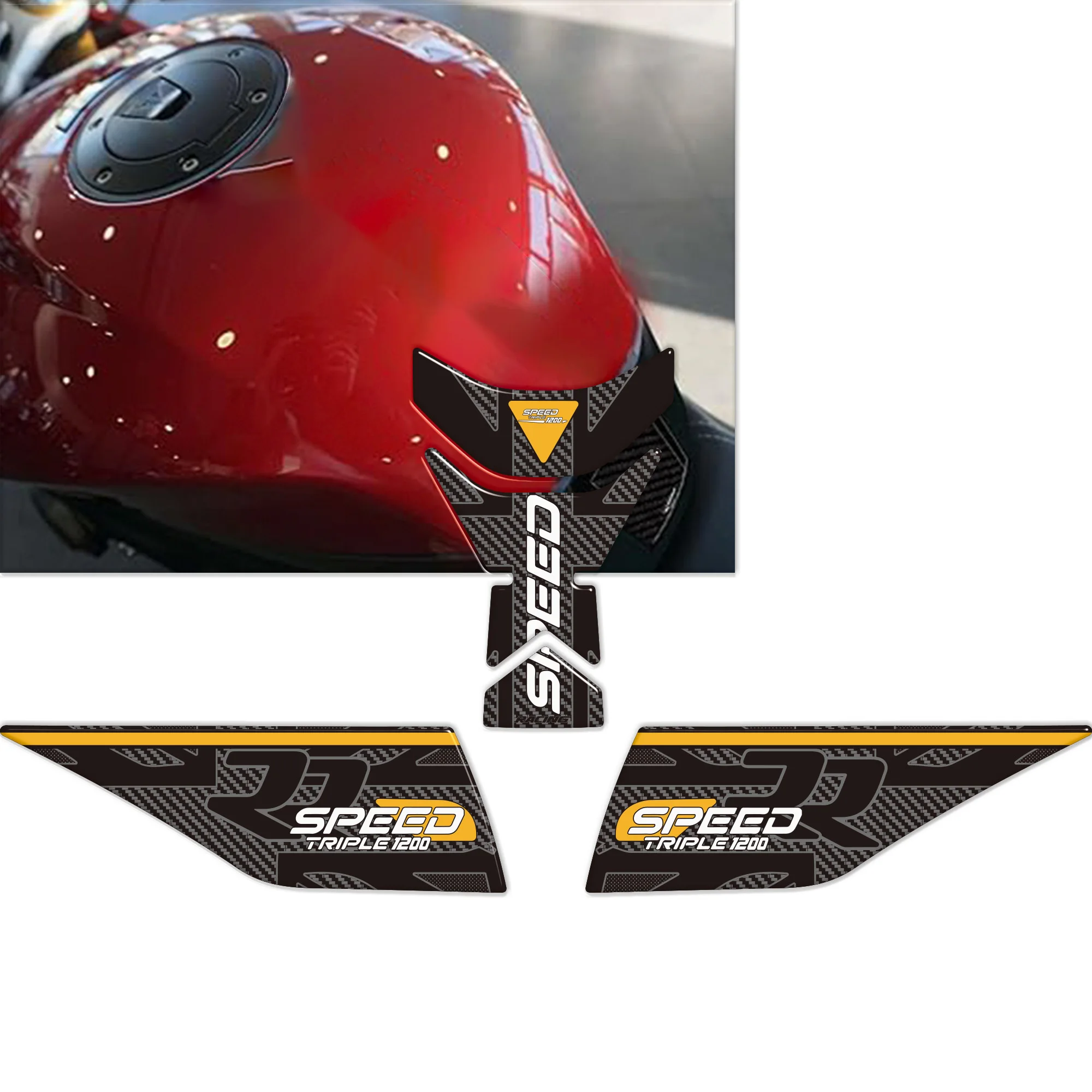 3D Stickers Side Tank Motorcycle Decorations and Protections in Resin foe Triumph Speed Triple 1200 RR
3D Stickers Side Tank Motorcycle Decorations and Protections in Resin foe Triumph Speed Triple 1200 RR
