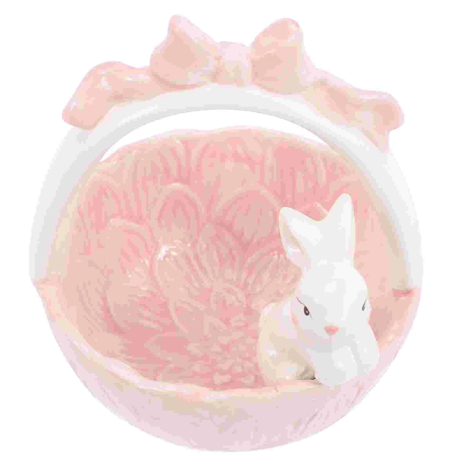 Bunny Bag Rabbit Basket Ornaments Baby Toys Decor Figurines Pink Ceramics Statues
Bunny Bag Rabbit Basket Ornaments Baby Toys Decor Figurines Pink Ceramics Statues