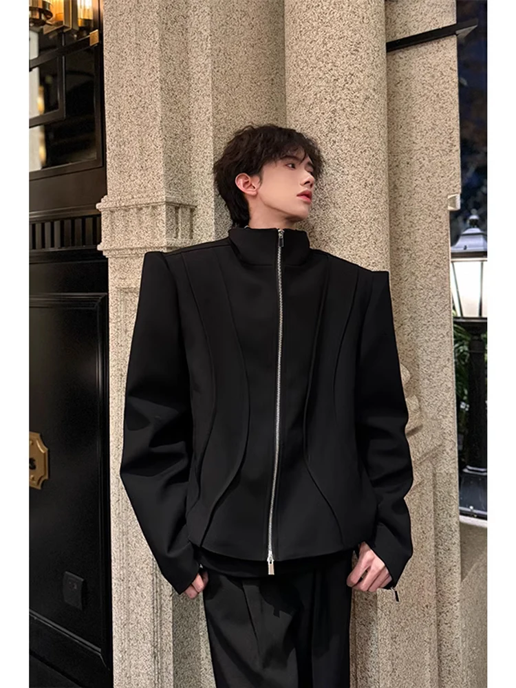 Cleanfit oulder Padded Jaet Luxury Lightweight Spring Autumn Men's Outerwear Faionable Trendy Pure Color Zipper
Cleanfit oulder Padded Jaet Luxury Lightweight Spring Autumn Men's Outerwear Faionable Trendy Pure Color Zipper