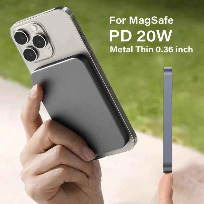 Magnetic Wireless Power Bank for MagSafe iPhone 16/15/14/13 Pro Max Mini Portable Spare Battery PD20W Fast Charging 10000mAh
Magnetic Wireless Power Bank for MagSafe iPhone 16/15/14/13 Pro Max Mini Portable Spare Battery PD20W Fast Charging 10000mAh