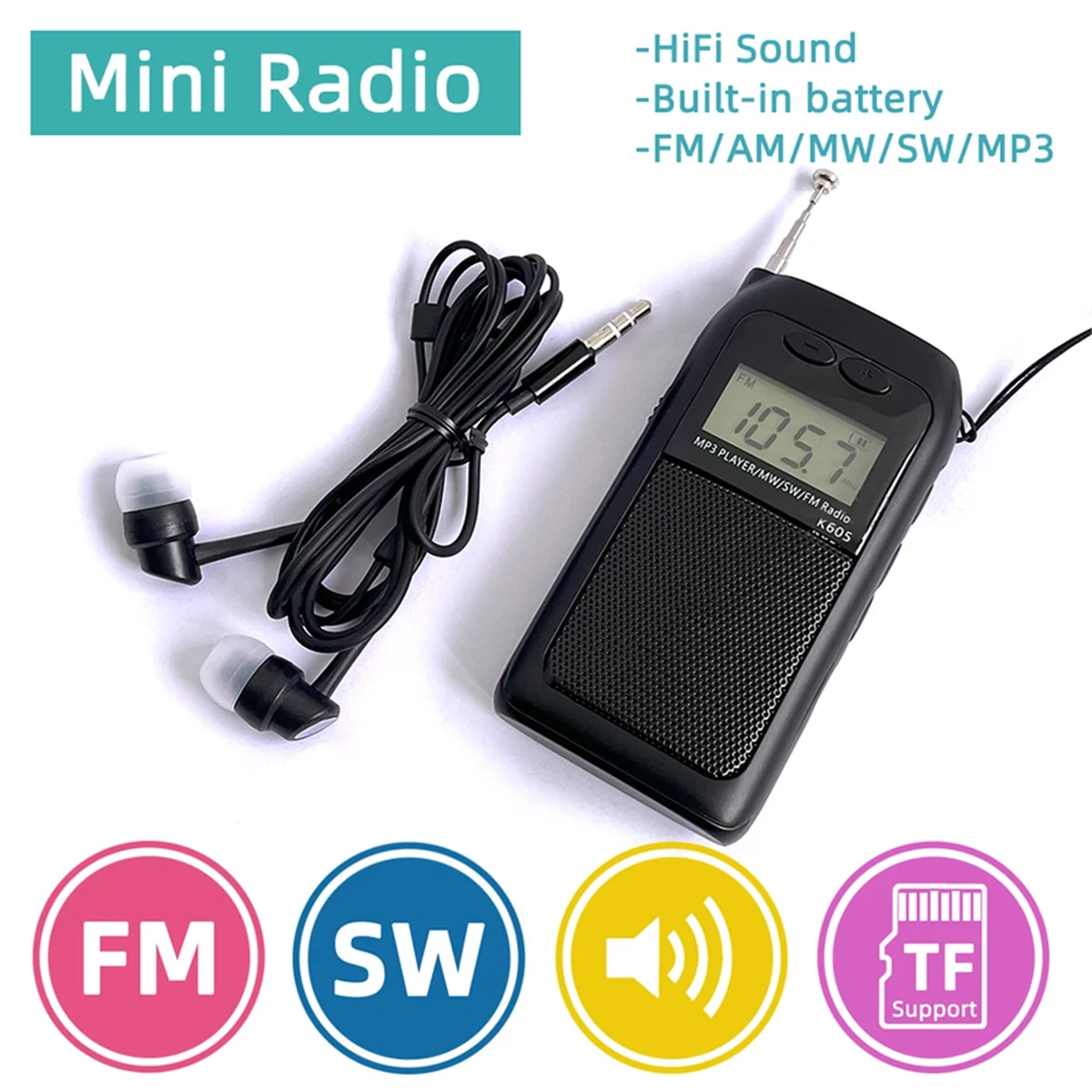 Портативный карманный радиоприемник FM AM SW MW MP3-плеер стерео цифровой приемник ЖК-экран высокочувствительная антенна громкоговорителя
Портативный карманный радиоприемник FM AM SW MW MP3-плеер стерео цифровой приемник ЖК-экран высокочувствительная антенна громкоговорителя