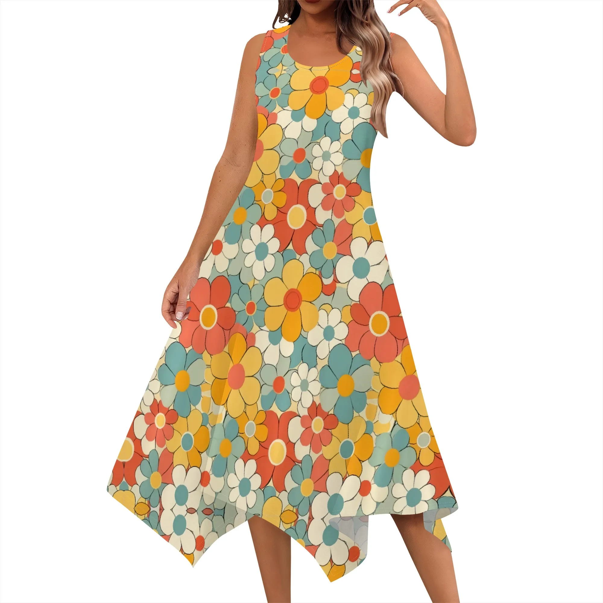 Women's Summer Hankerchief Hem Dress Casual Vintage Floral Pattern Sundress Boho Flowy Midi Vacation Dresses
Women's Summer Hankerchief Hem Dress Casual Vintage Floral Pattern Sundress Boho Flowy Midi Vacation Dresses