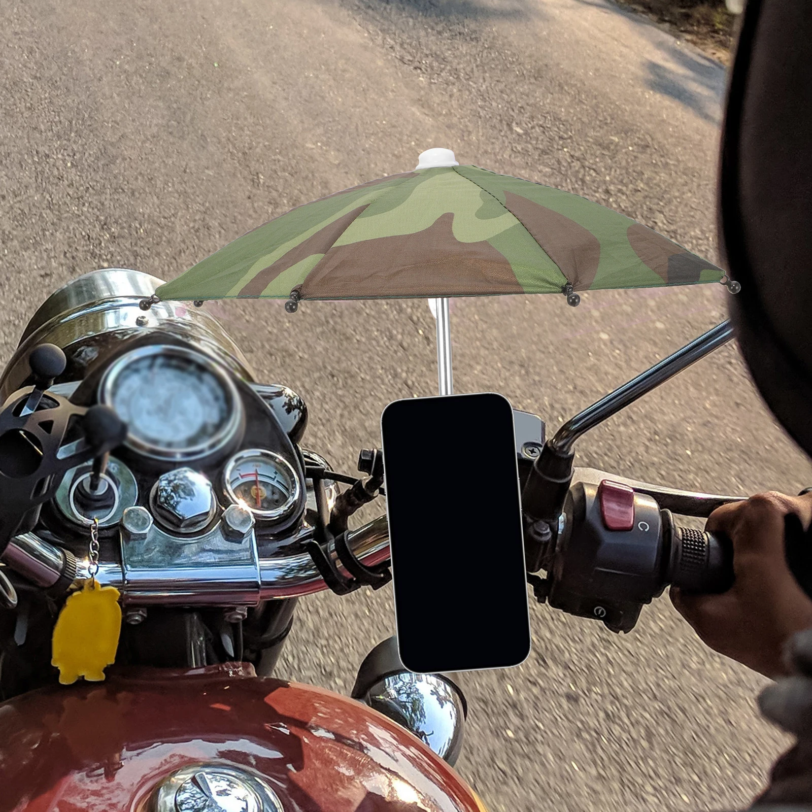 Cycling Phone Umbrella Green Thick Waterproof Mini with Holder for Bike Riding Sun Shade Cell Phone Toy
Cycling Phone Umbrella Green Thick Waterproof Mini with Holder for Bike Riding Sun Shade Cell Phone Toy