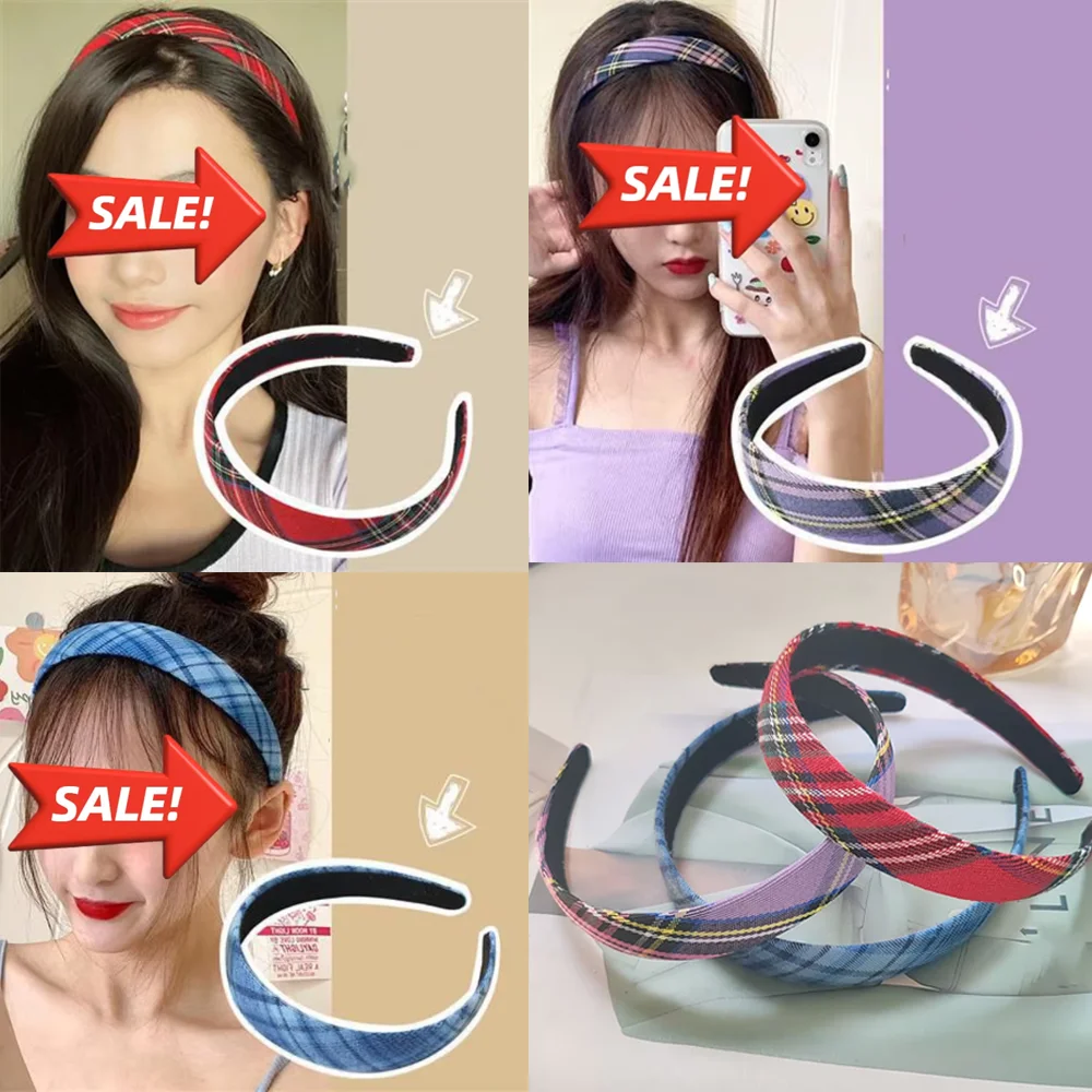 3pc European and American Retro JK College Style Plaid Headband Women Girls Hair Bands Elegant Hairband Hair Accessories
3pc European and American Retro JK College Style Plaid Headband Women Girls Hair Bands Elegant Hairband Hair Accessories