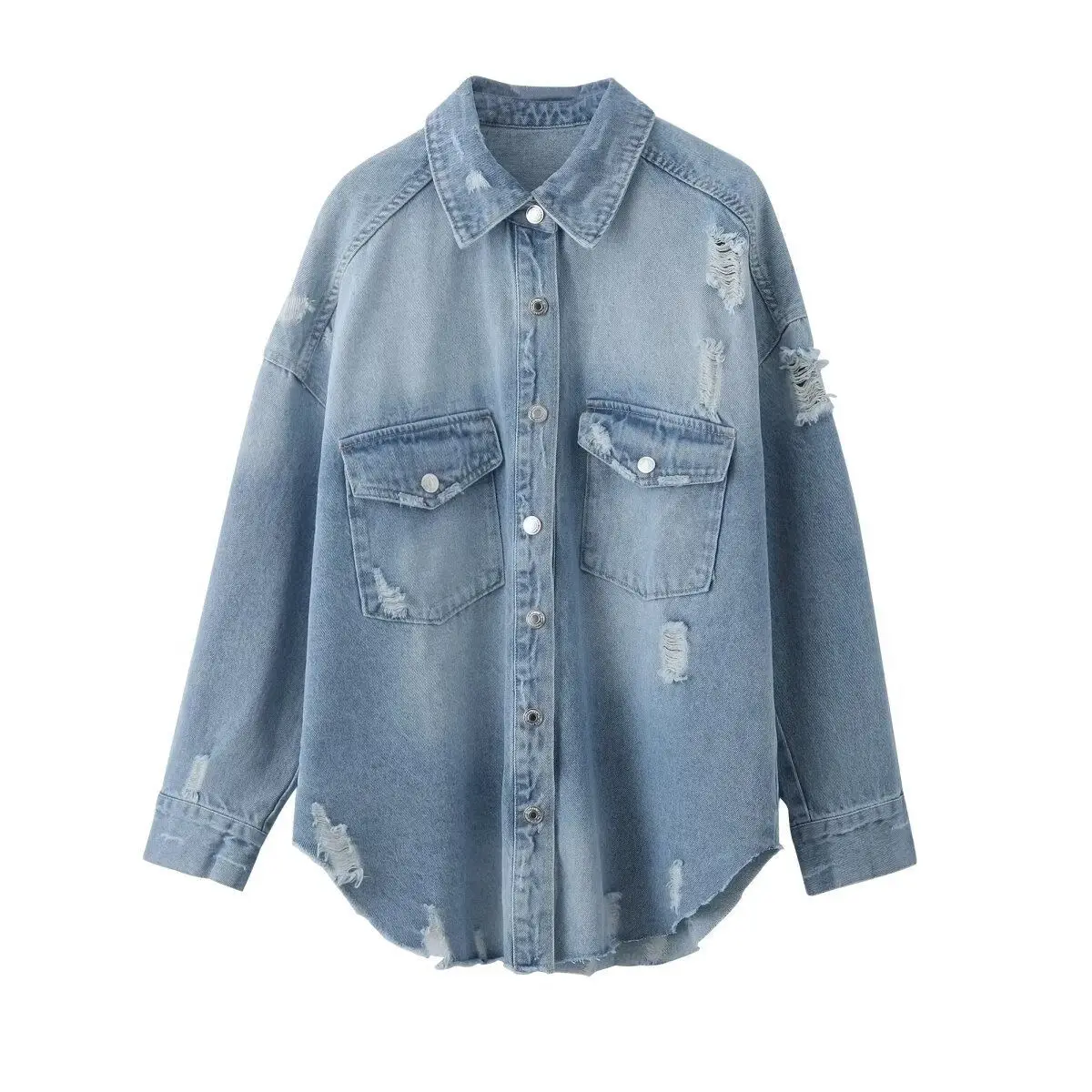 Blue Denim Jackets Women Long Sleeve Outerwear Female Coat Autumn Casual Women Coat Jacket Hole Design Ripped Jeans Jacket
Blue Denim Jackets Women Long Sleeve Outerwear Female Coat Autumn Casual Women Coat Jacket Hole Design Ripped Jeans Jacket