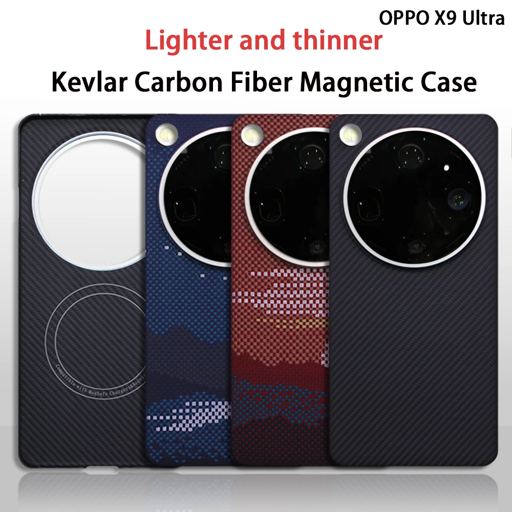 For OPPO X9 Ultra Luxury 600D Aramid Fiber Case Ultra Thin Magnetic Carbon Fiber Cover Shockproof Anti-Fingerprint
For OPPO X9 Ultra Luxury 600D Aramid Fiber Case Ultra Thin Magnetic Carbon Fiber Cover Shockproof Anti-Fingerprint