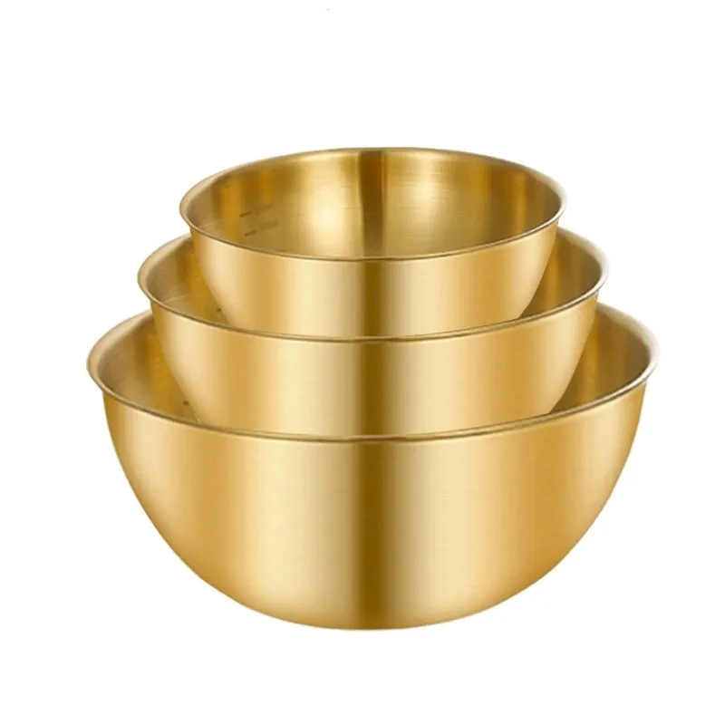 3 шт., салатница из нержавеющей стали, золотая чаша, кухонная миска, миска для смешивания, специальная раковина для выпечки, кухонная тарелка для лапши, салатница
3 шт., салатница из нержавеющей стали, золотая чаша, кухонная миска, миска для смешивания, специальная раковина для выпечки, кухонная тарелка для лапши, салатница
