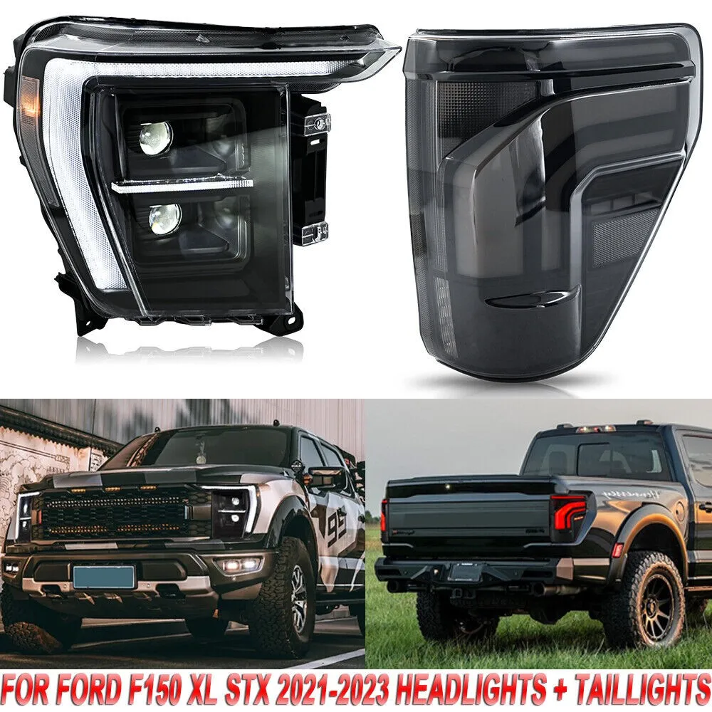 1 комплект, полностью светодиодные фары + задние фонари в сборе для Ford F150 XL STX 2021-2023, передние и задние фонари, аксессуары для фар DRL
1 комплект, полностью светодиодные фары + задние фонари в сборе для Ford F150 XL STX 2021-2023, передние и задние фонари, аксессуары для фар DRL