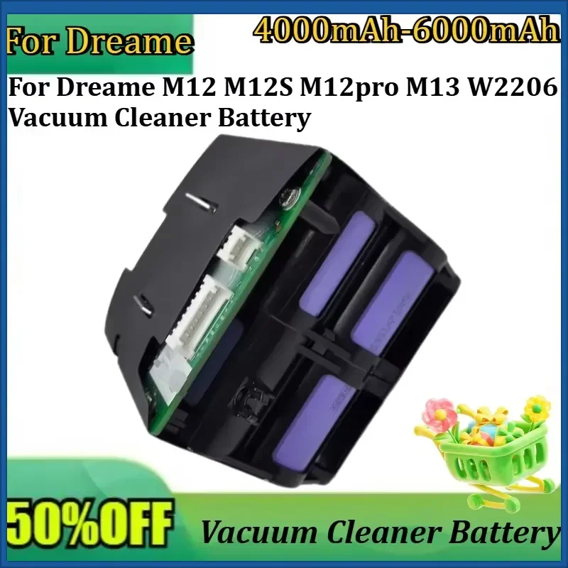 New 4000-6000mAh High Quality Battery for Dreame M12 M12S M12pro M13 W2206 Vacuum Cleaner Battery
New 4000-6000mAh High Quality Battery for Dreame M12 M12S M12pro M13 W2206 Vacuum Cleaner Battery