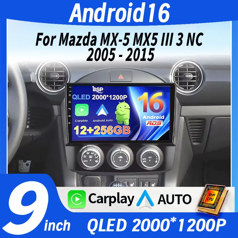 Car Radio For Mazda MX-5 MX5 III 3 NC 2005 - 2015 Stereo Multimedia Player Carplay Android Auto GPS Video Screen 5G Wifi No 2din
Car Radio For Mazda MX-5 MX5 III 3 NC 2005 - 2015 Stereo Multimedia Player Carplay Android Auto GPS Video Screen 5G Wifi No 2din