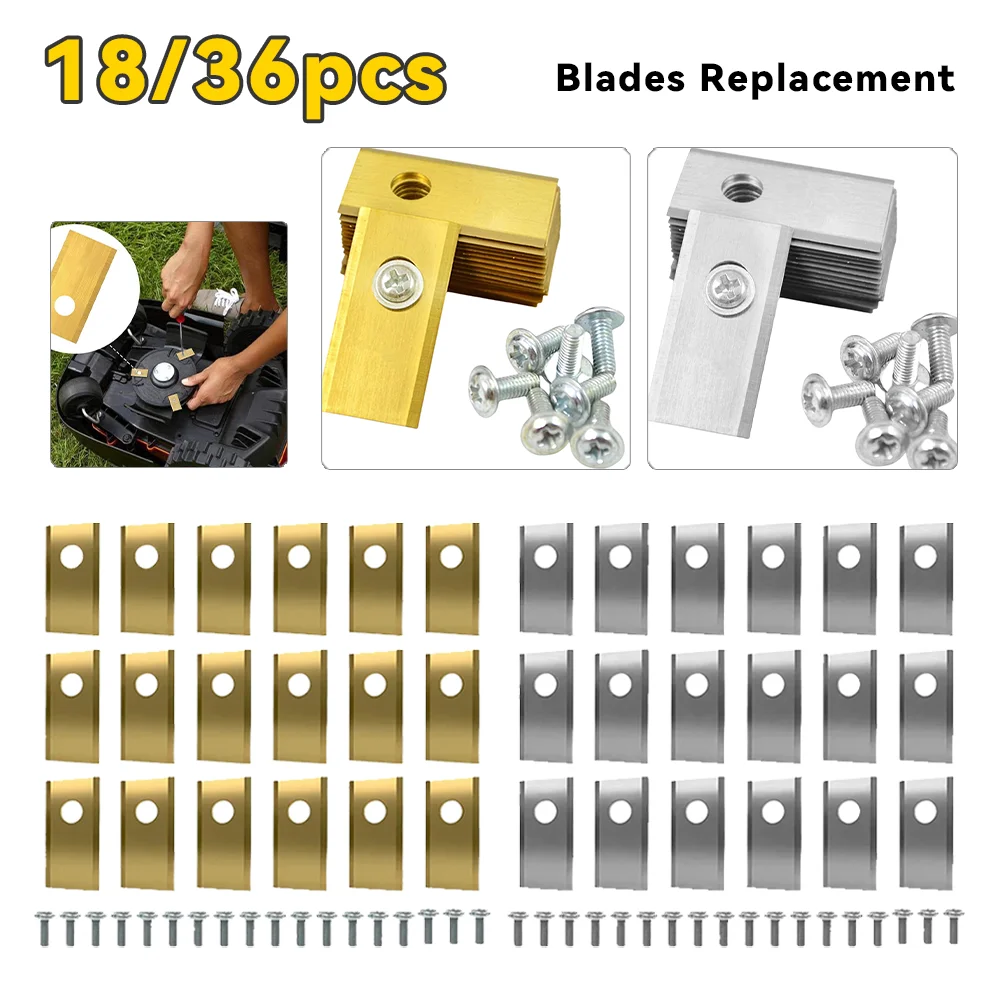 18Pcs Lawn Mower Cutting Blade Set Stainless Steel Single Hole Lawn Mower Blade Blade Screws Kit for Worx Landroid Lawn Mowers
18Pcs Lawn Mower Cutting Blade Set Stainless Steel Single Hole Lawn Mower Blade Blade Screws Kit for Worx Landroid Lawn Mowers