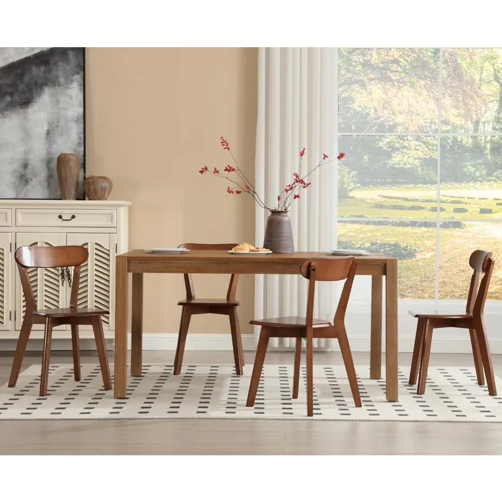 Solid Wood Dining Chairs Set of 4 Mid Century Modern Dining Room Chairs with Curved Open Back Wooden Small Kitchen Chairs for Di
Solid Wood Dining Chairs Set of 4 Mid Century Modern Dining Room Chairs with Curved Open Back Wooden Small Kitchen Chairs for Di
