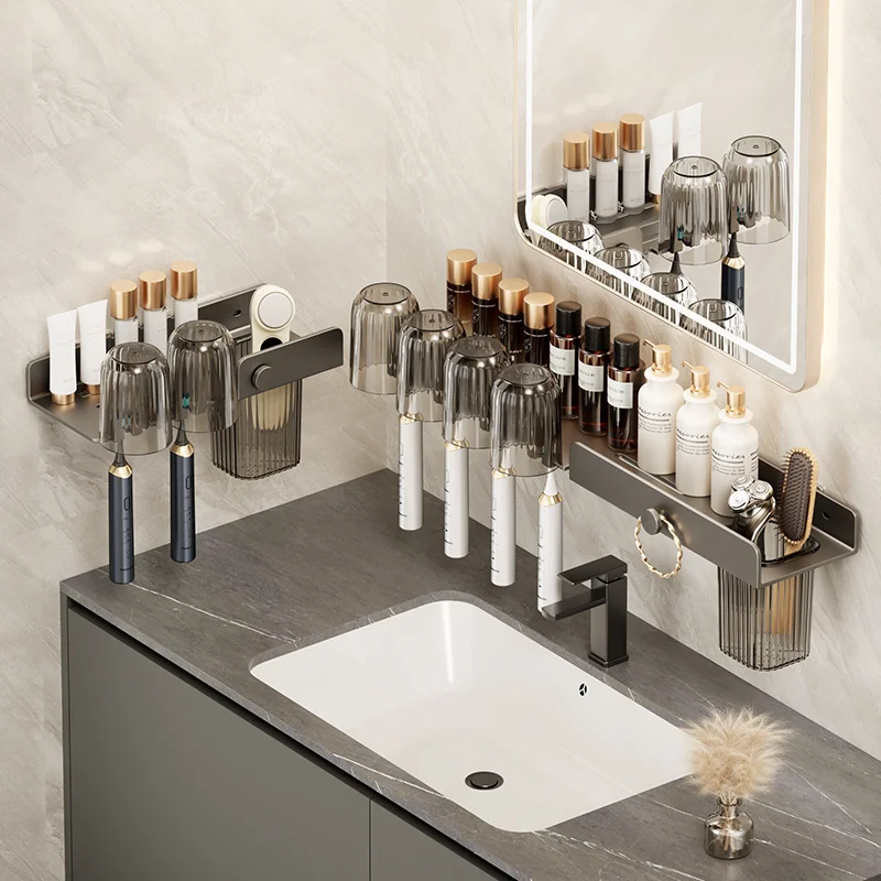 Custom Toothbrush Holder Bathroom Wall-Mounted No-Drill Toothbrush Rack with Cup
Custom Toothbrush Holder Bathroom Wall-Mounted No-Drill Toothbrush Rack with Cup