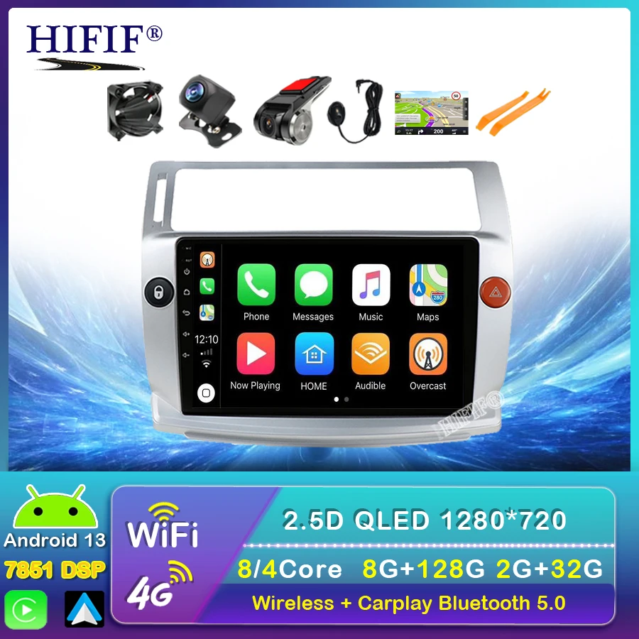 Android 13 For Citroen C4 C-Triomphe C-Quatre 2004 - 2009 Car Radio Multimedia Video Players Auto CarPlay 2 din AI Voice Control
Android 13 For Citroen C4 C-Triomphe C-Quatre 2004 - 2009 Car Radio Multimedia Video Players Auto CarPlay 2 din AI Voice Control