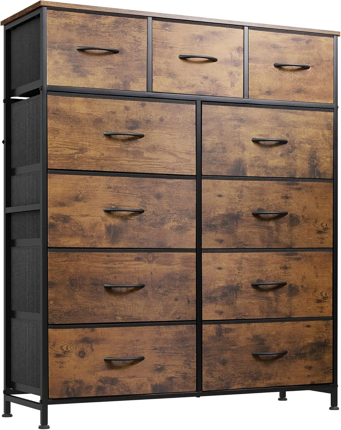 Tall Dresser for Bedroom, Fabric Dressers Storage Tower, Dresser & Chest of Drawers Organizer Unit with 11 Drawers, Storage Cabinet, Hallway, Closets, Steel Frame, Wood Top, Rustic Brown
Tall Dresser for Bedroom, Fabric Dressers Storage Tower, Dresser & Chest of Drawers Organizer Unit with 11 Drawers, Storage Cabinet, Hallway, Closets, Steel Frame, Wood Top, Rustic Brown