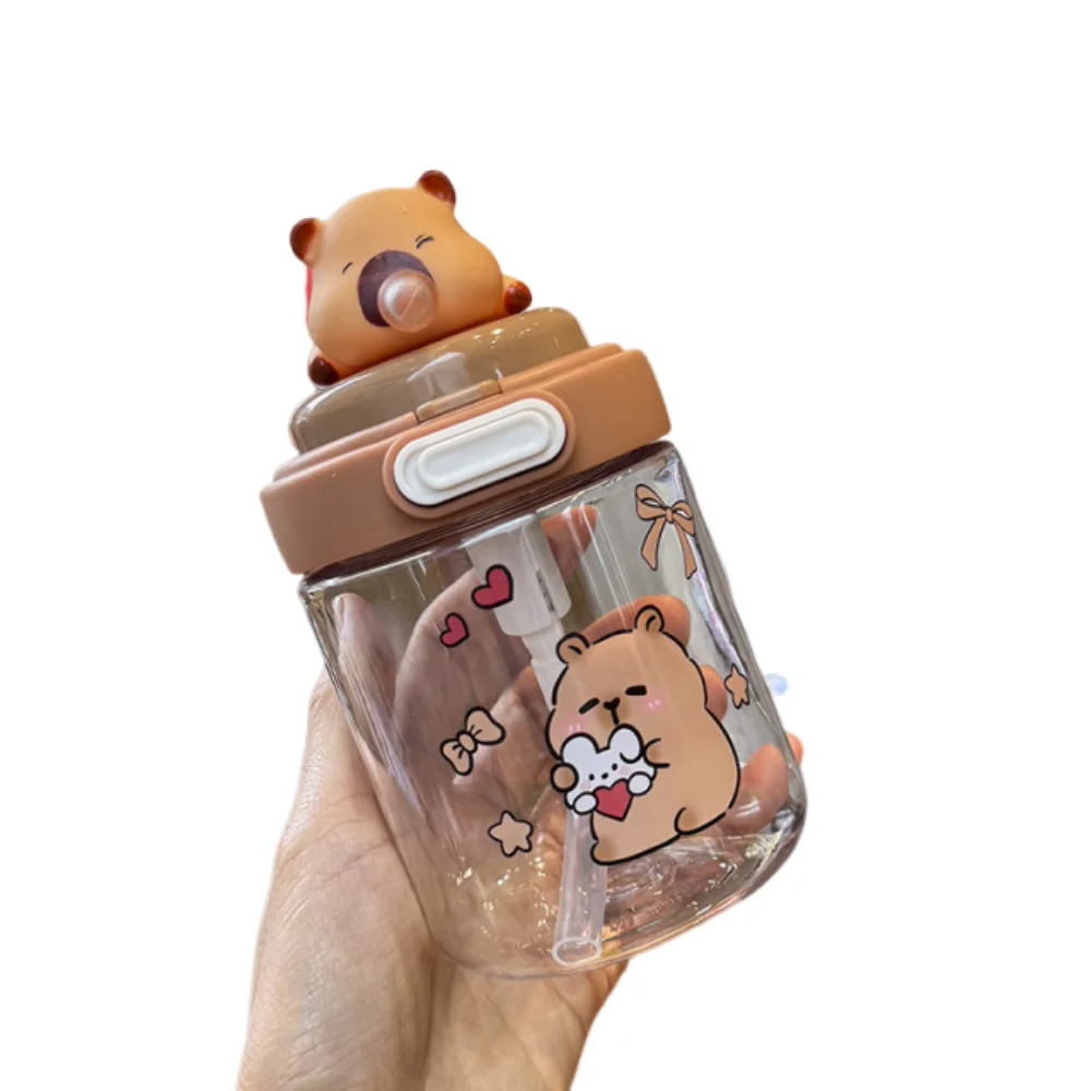 Spit Bubble Capybara Water Bottles 450/600ML Cute Capybara Drinking Bottle with Lid Straw Straw Cup Sport Water Bottle
Spit Bubble Capybara Water Bottles 450/600ML Cute Capybara Drinking Bottle with Lid Straw Straw Cup Sport Water Bottle