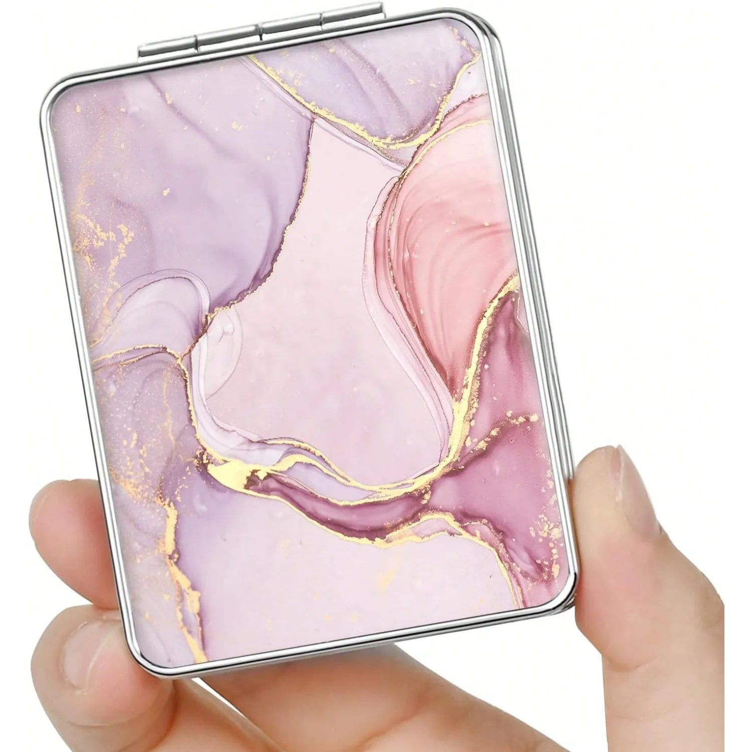 Pocket Mirror, Small Travel Mirror With Magnification, Portable Double-Sided Magnifying Cosmetic Mirror For Daily (Pink Marble)
Pocket Mirror, Small Travel Mirror With Magnification, Portable Double-Sided Magnifying Cosmetic Mirror For Daily (Pink Marble)