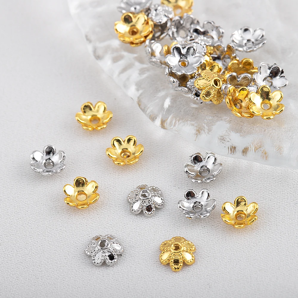 20pcs/Lot 18K Plated Gold Alloy Six Leaf Grass Flower Hat For DIY Jewelry Bracelet Necklace Making Fashion Accessories Wholesale
20pcs/Lot 18K Plated Gold Alloy Six Leaf Grass Flower Hat For DIY Jewelry Bracelet Necklace Making Fashion Accessories Wholesale