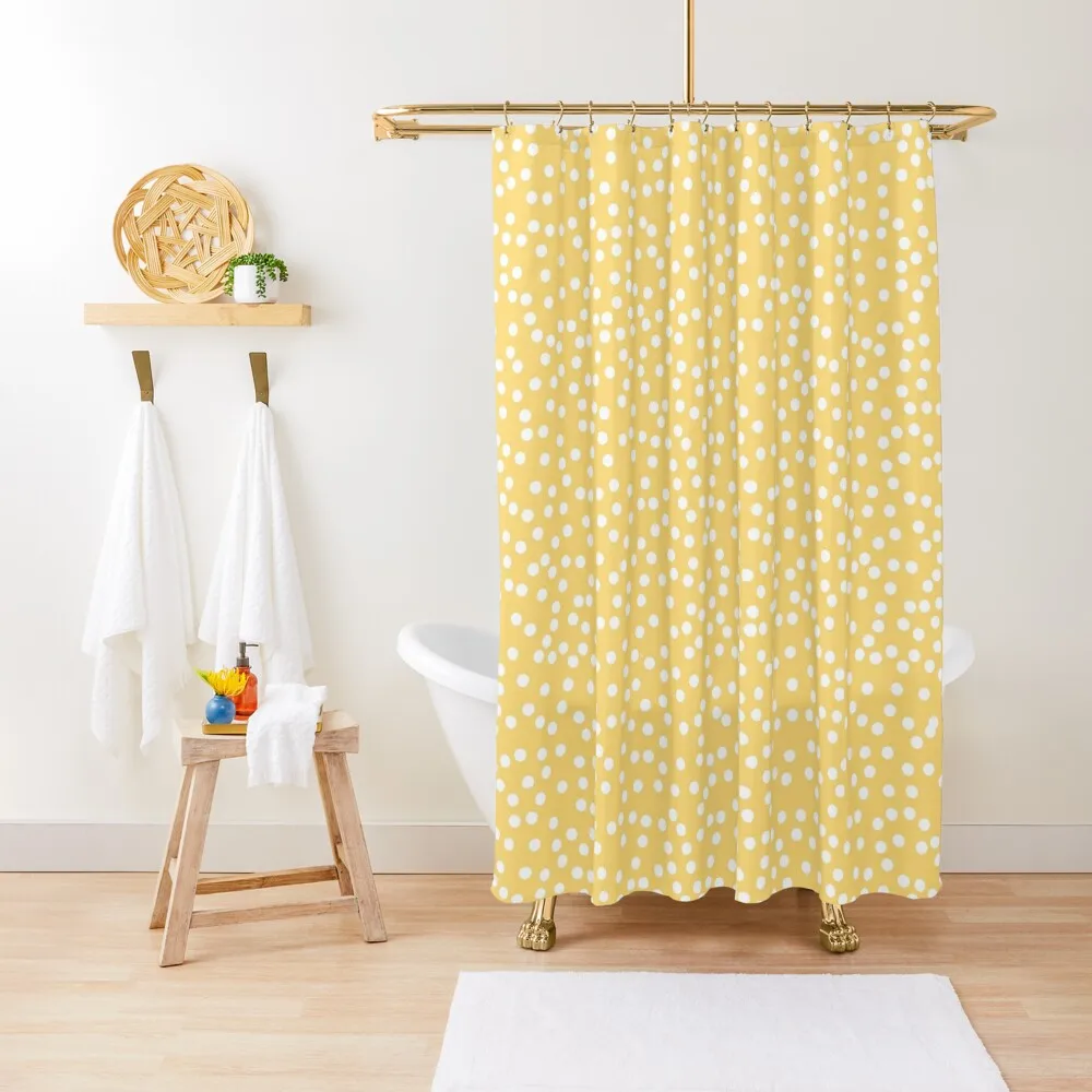 Simple Yellow and White Polka Dots Shower Curtain Shower For Bathroom Set Waterproof Bath And Anti-Mold Curtain
Simple Yellow and White Polka Dots Shower Curtain Shower For Bathroom Set Waterproof Bath And Anti-Mold Curtain