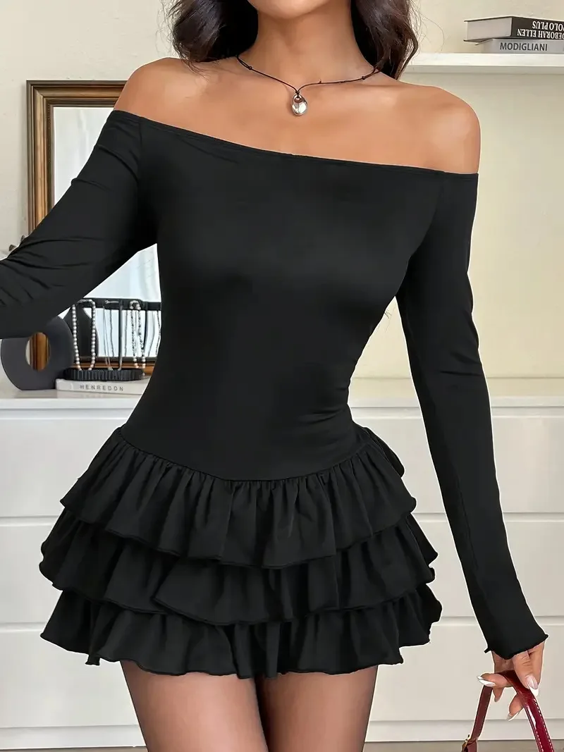 SKMY 2026 Women's Clothing Solid Color Half High Collar Knitted Lace Splicing Tight Hip Hugging Dress Party Long Sleeve Dress
SKMY 2026 Women's Clothing Solid Color Half High Collar Knitted Lace Splicing Tight Hip Hugging Dress Party Long Sleeve Dress