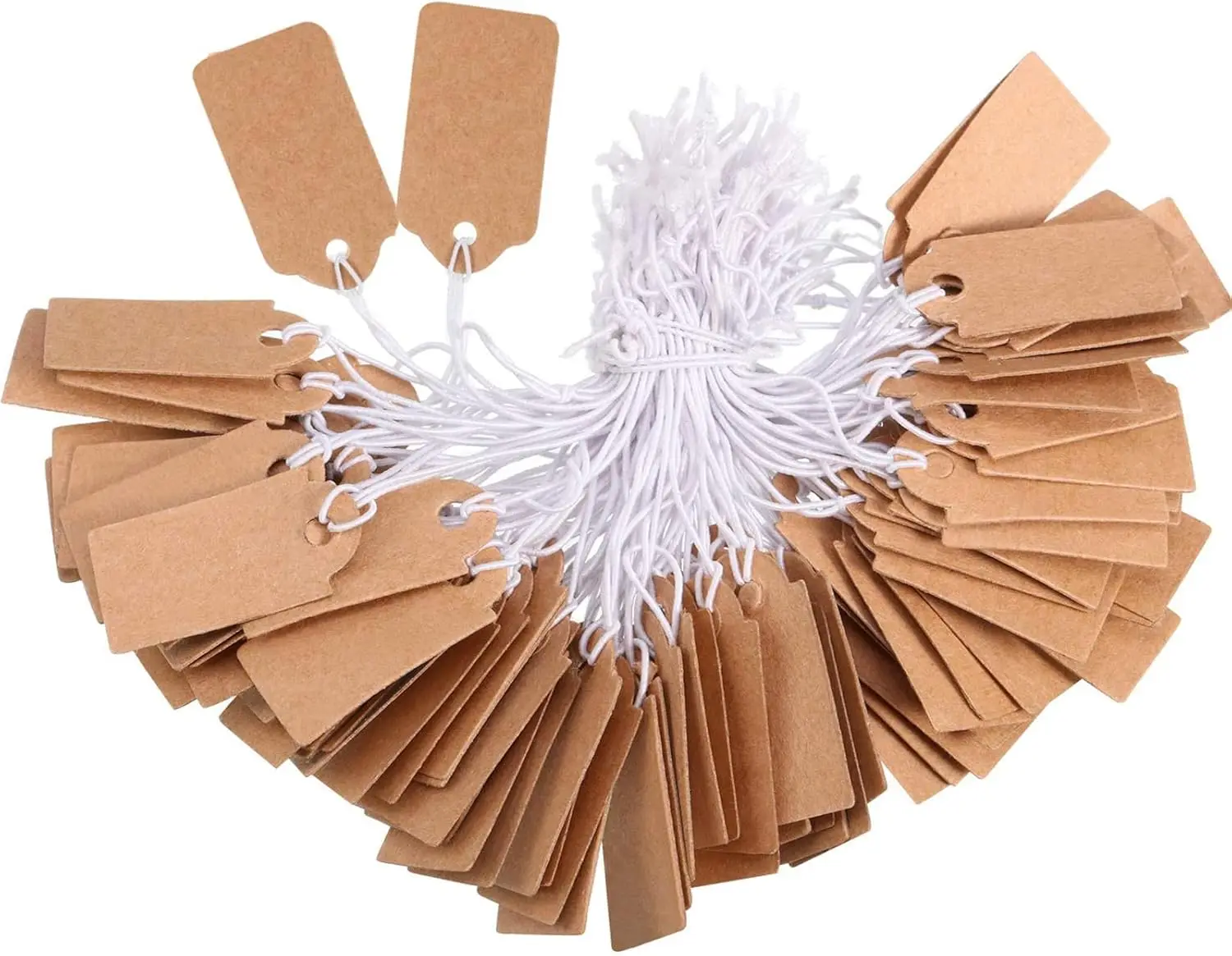 300 Pack Kraft Price Tags with Elastic Strings, 1.38x0.71 Inch Blank Writable Labels for Jewelry, Clothing, and Crafts
300 Pack Kraft Price Tags with Elastic Strings, 1.38x0.71 Inch Blank Writable Labels for Jewelry, Clothing, and Crafts