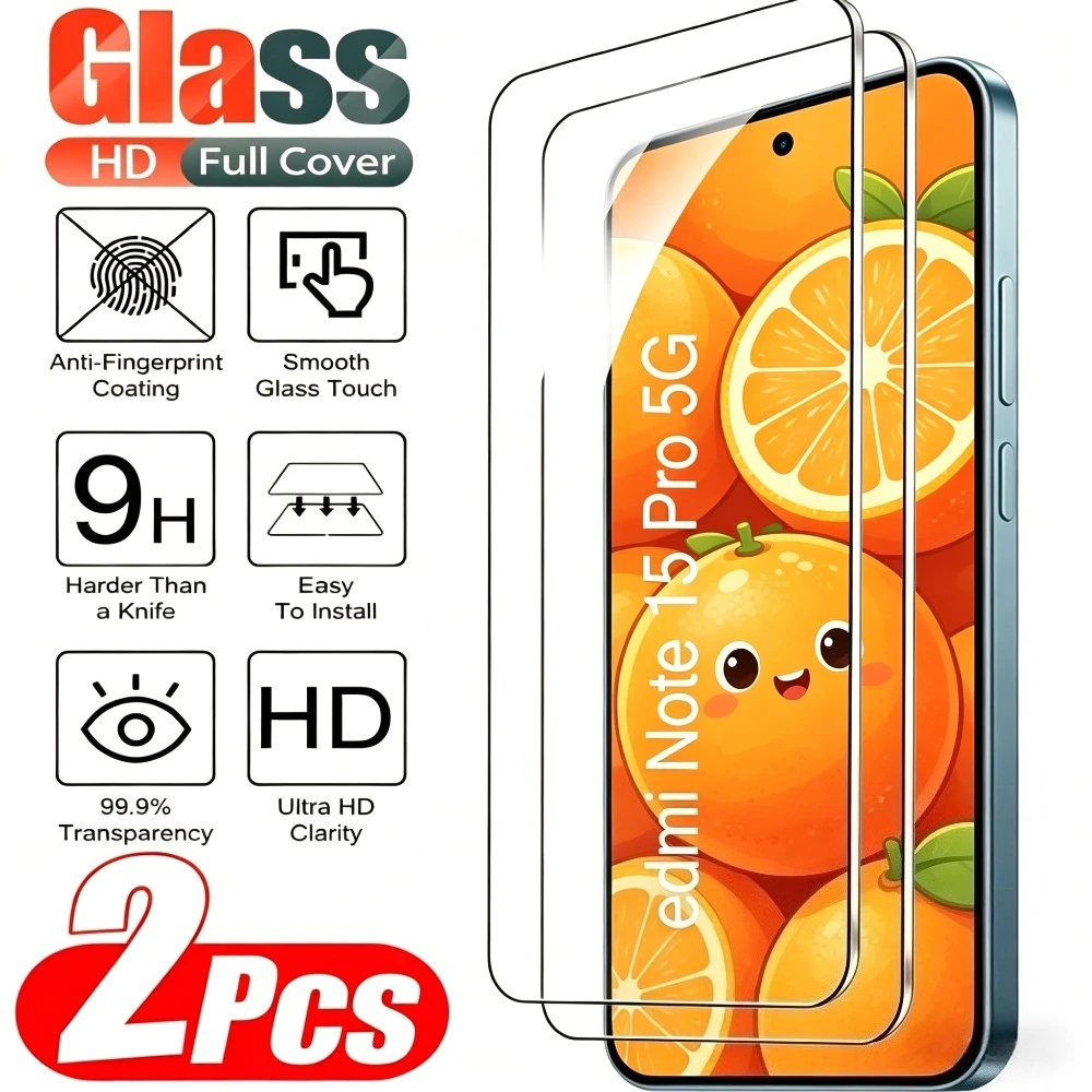 2Pcs Full Cover Tempered Glass for Redmi Note 15 Pro 5G 14 13 12 Pro 14S 12S Screen Protector for Redmi 15C 14C 13C 12C 10A 9A
2Pcs Full Cover Tempered Glass for Redmi Note 15 Pro 5G 14 13 12 Pro 14S 12S Screen Protector for Redmi 15C 14C 13C 12C 10A 9A