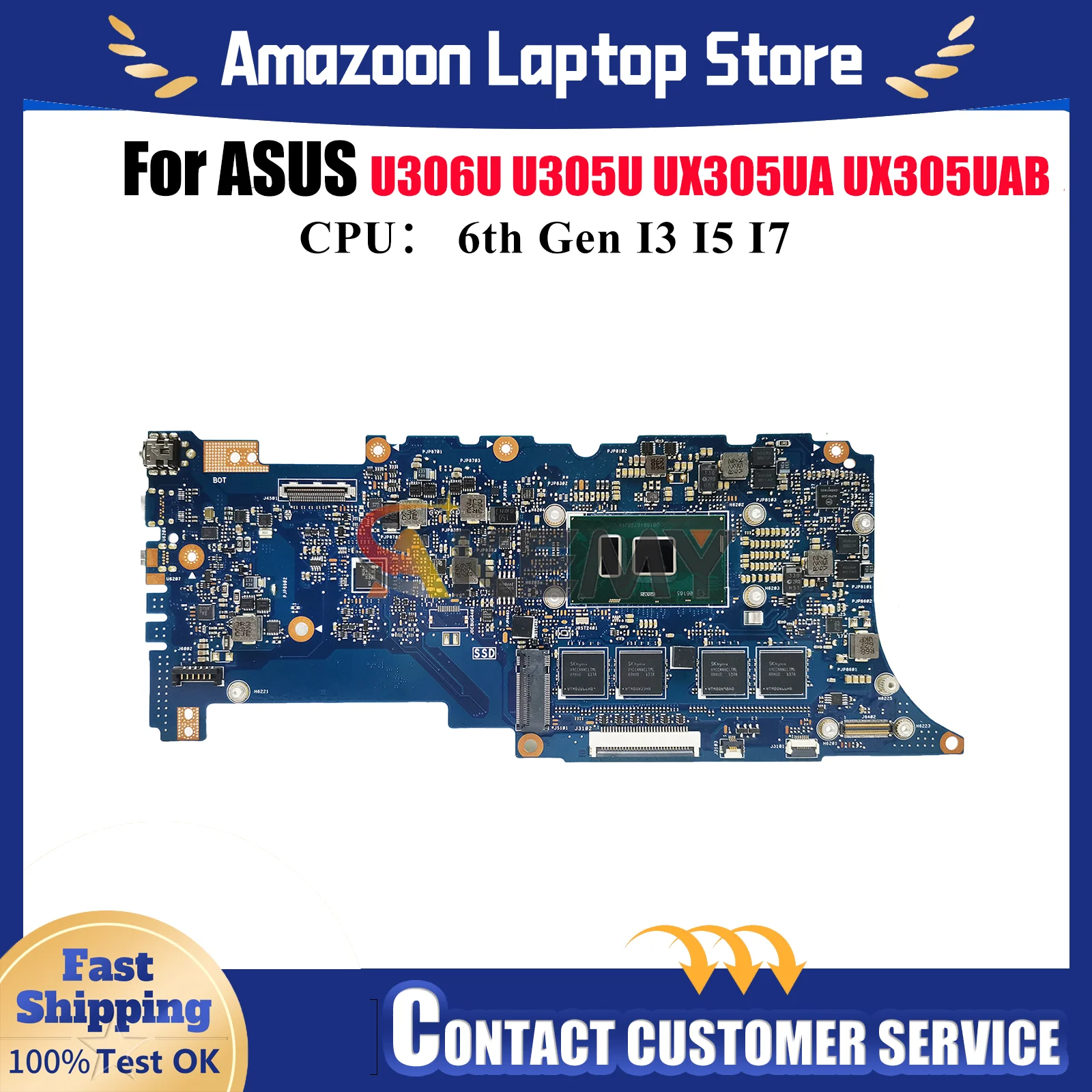 UX305UAB Laptop Motherboard For ASUS ZenBook U305U UX305UAB UX305U U306U UX305UA Mainboard With I3 I5 I7 CPU 100% tests OK stk
UX305UAB Laptop Motherboard For ASUS ZenBook U305U UX305UAB UX305U U306U UX305UA Mainboard With I3 I5 I7 CPU 100% tests OK stk