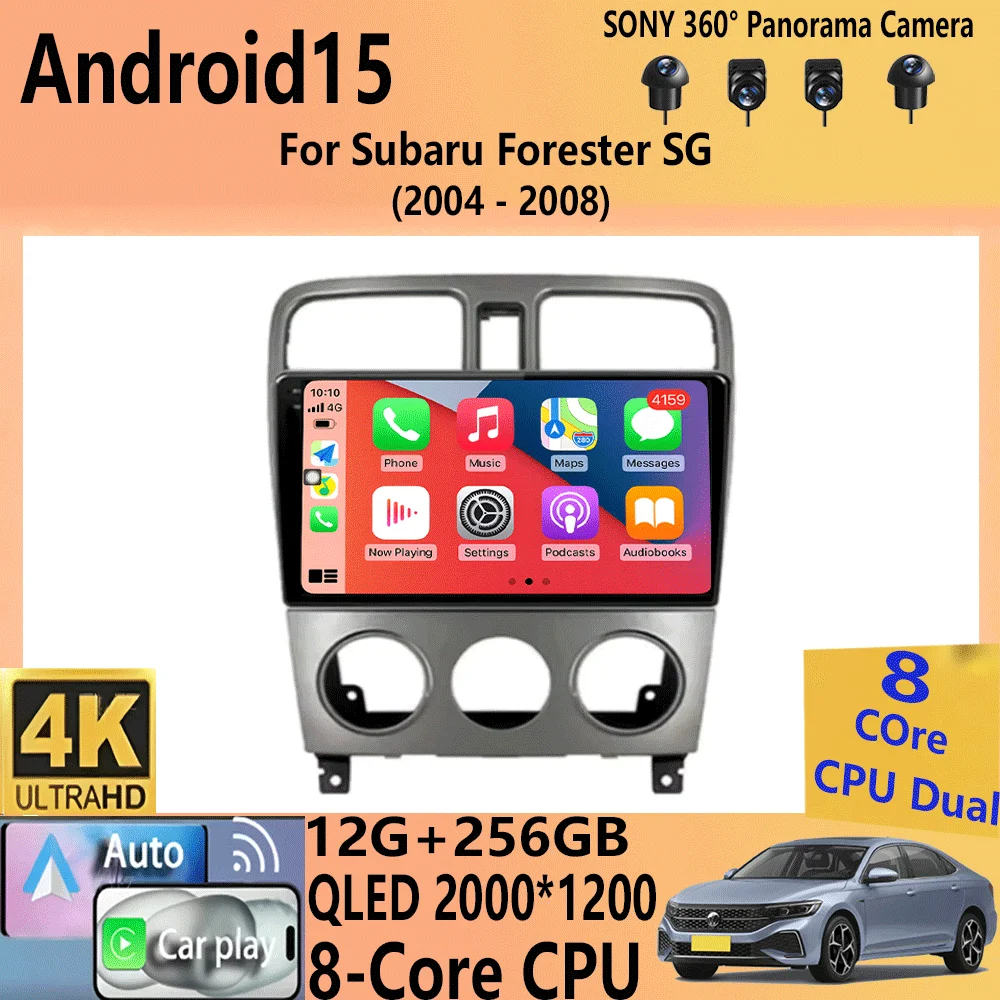 Автомобильный радиоприемник Android 15 Carplay для Subaru Forester SG 2004-2008 навигация GPS мультимедийный плеер 5GWiFi + 4G стерео 2 DIN BT Auto
Автомобильный радиоприемник Android 15 Carplay для Subaru Forester SG 2004-2008 навигация GPS мультимедийный плеер 5GWiFi + 4G стерео 2 DIN BT Auto