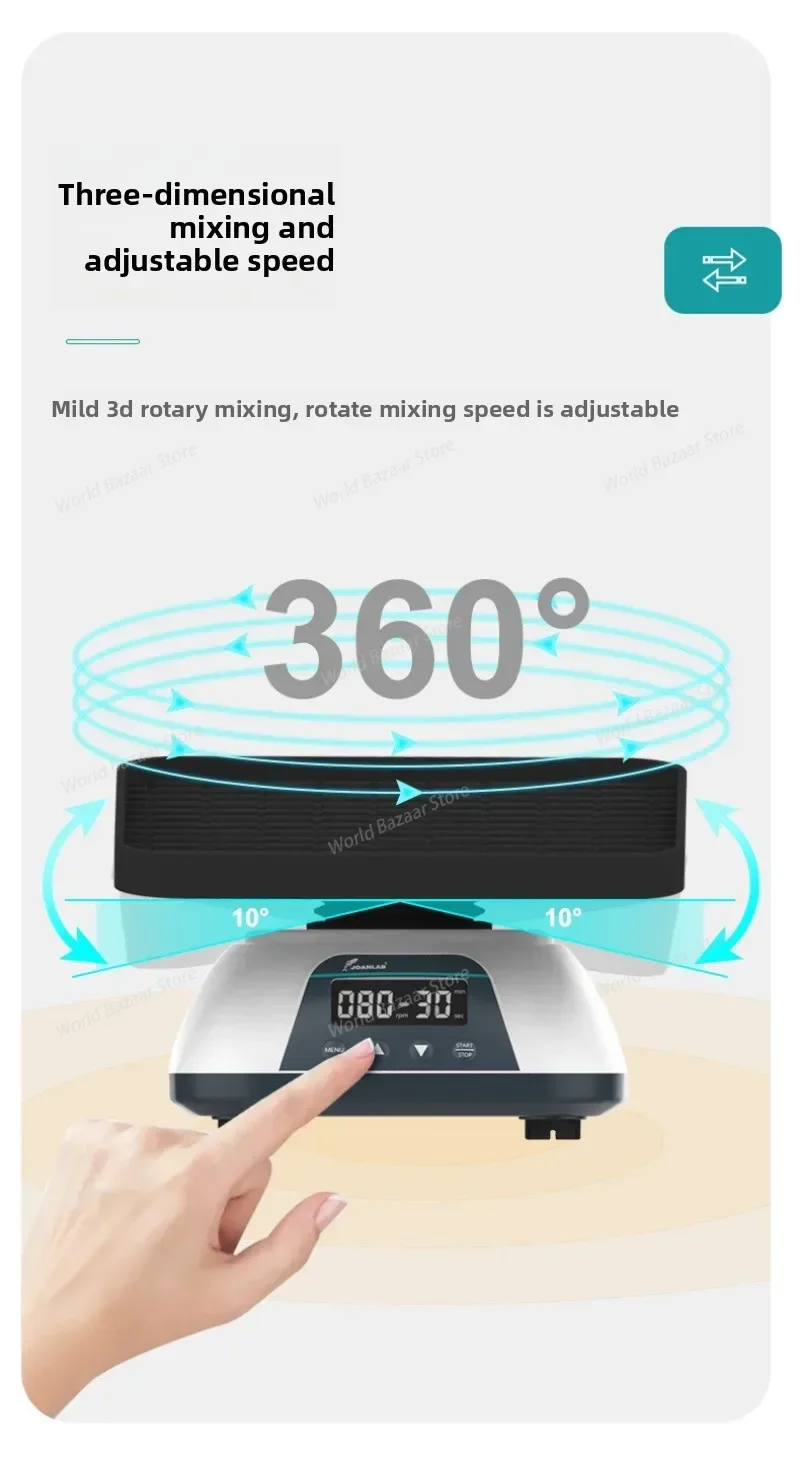 Орбитальный генератор, цифровой дисплей, 3D трехмерный роторный миксер, регулирование скорости, горизонтальный циклотрон, лабораторный шейкер
Орбитальный генератор, цифровой дисплей, 3D трехмерный роторный миксер, регулирование скорости, горизонтальный циклотрон, лабораторный шейкер