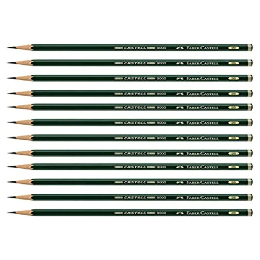 Pencils, Castell 9000 Graphite art 2B pencils for drawing, sketching - 12 Artist pencils
Pencils, Castell 9000 Graphite art 2B pencils for drawing, sketching - 12 Artist pencils
