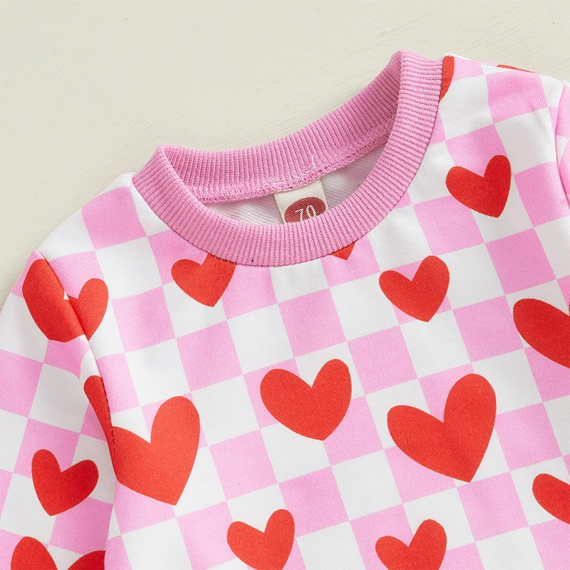 Baby Girl Valentine s Day Clothes Pink Heart Print Long Sleeve Shirt with Elastic Waist Pants 2 Piece Outfit Set
Baby Girl Valentine s Day Clothes Pink Heart Print Long Sleeve Shirt with Elastic Waist Pants 2 Piece Outfit Set