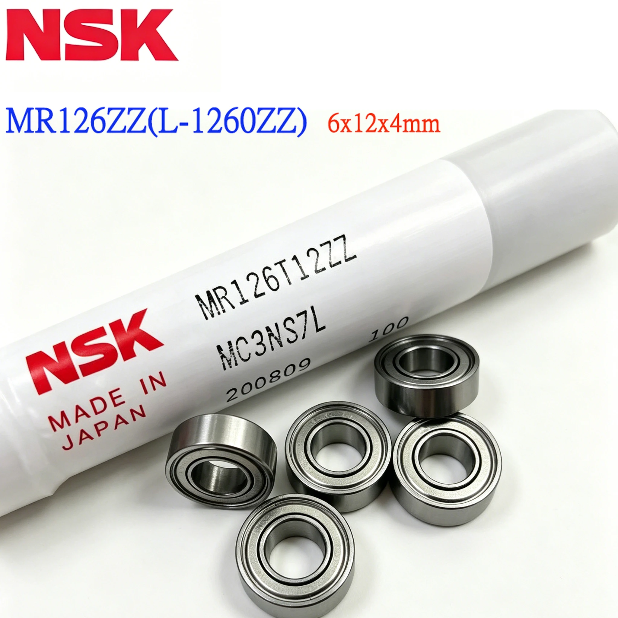 20/50/100PCS High Speed Miniature Ball Bearing 6x12x4mm Original NSK MR126ZZ L-1260ZZ Sealed Micro Replacement Bearing For Motor
20/50/100PCS High Speed Miniature Ball Bearing 6x12x4mm Original NSK MR126ZZ L-1260ZZ Sealed Micro Replacement Bearing For Motor