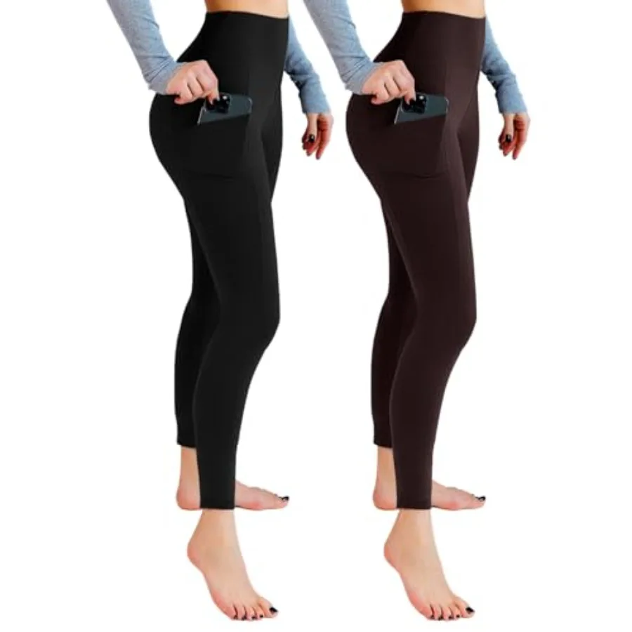 2 Pack Leggings with Pockets for Women, High Waisted Soft Leggings for Yoga Gym
2 Pack Leggings with Pockets for Women, High Waisted Soft Leggings for Yoga Gym