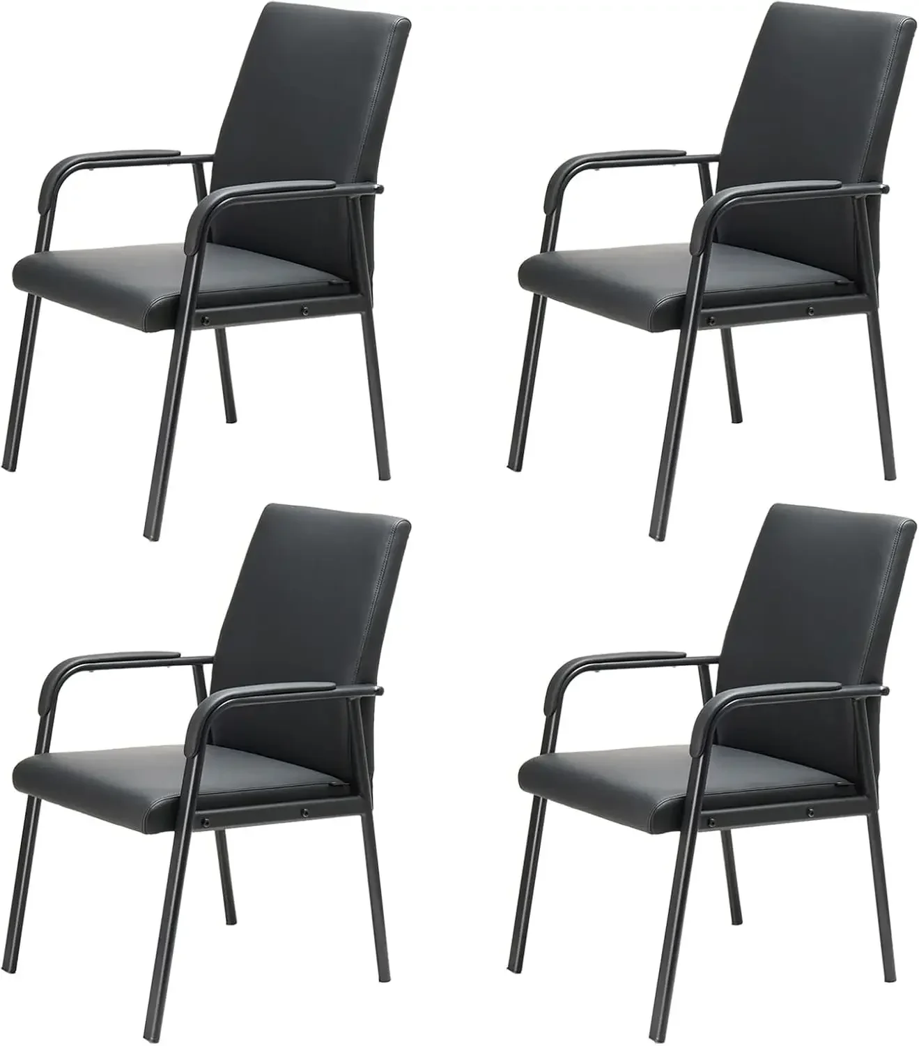 4 Pack Office Guest Reception Chair 600 lbs Capacity Leather Conference Room Chairs with Padded Armrests No Wheels Desk Chair
4 Pack Office Guest Reception Chair 600 lbs Capacity Leather Conference Room Chairs with Padded Armrests No Wheels Desk Chair