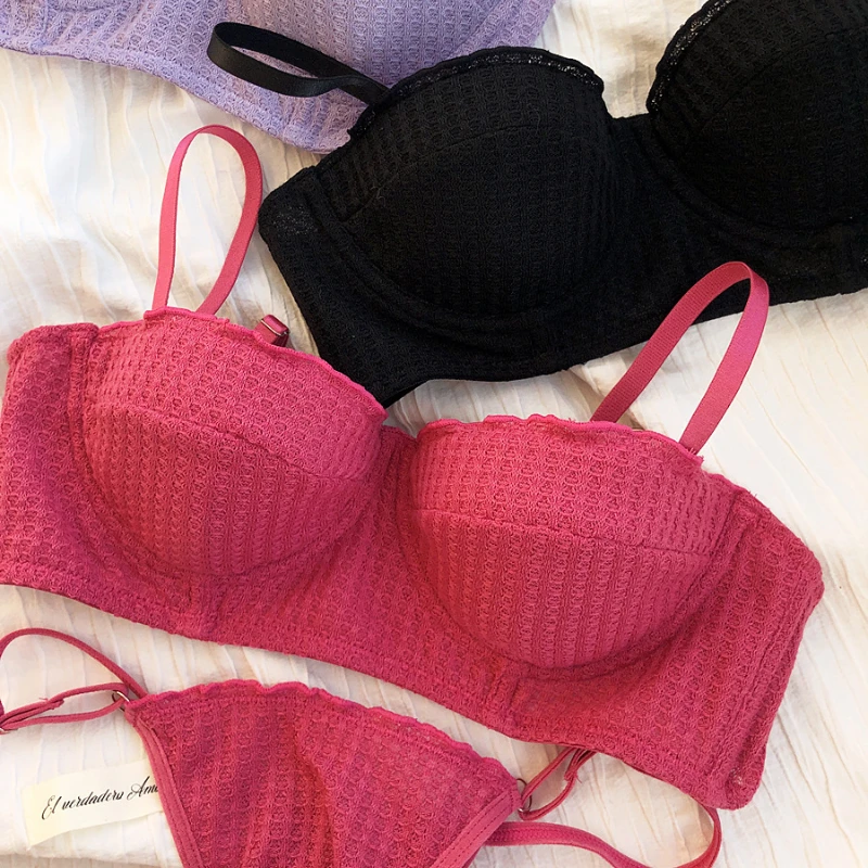 2 Pieces Summer Dopamine Color Underwear Set Women Sexy 1/2 Cup Push Up Bra Set Fashion Textile Lingerie Comfort Bralette Bras
2 Pieces Summer Dopamine Color Underwear Set Women Sexy 1/2 Cup Push Up Bra Set Fashion Textile Lingerie Comfort Bralette Bras