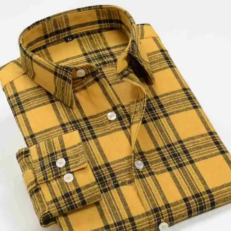 high quality autumn winter spring men plaid striped shirt long sleeve yellow plus size pockets casual shirts oversize shirts
high quality autumn winter spring men plaid striped shirt long sleeve yellow plus size pockets casual shirts oversize shirts