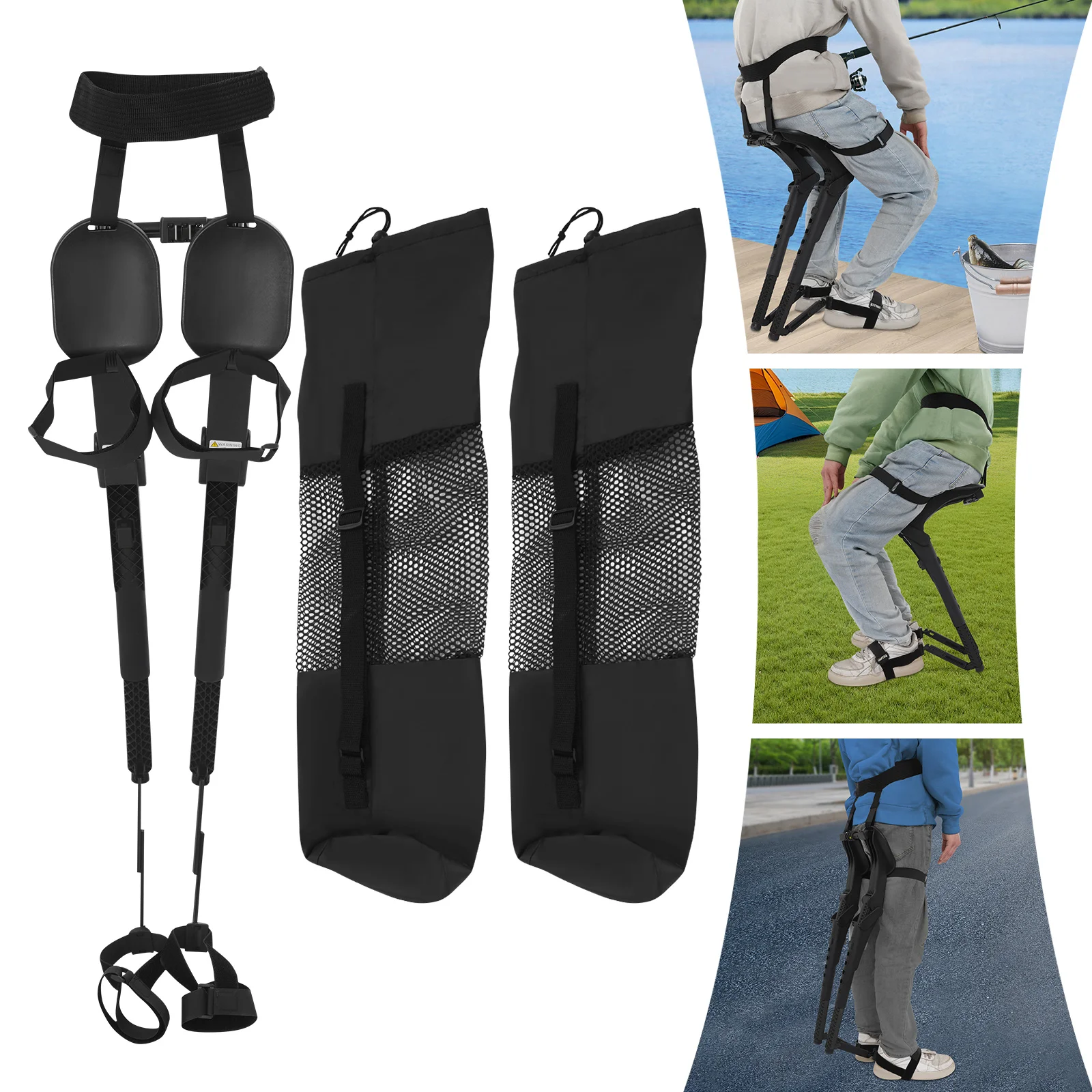 Portable Leg Ergonomics Seat Adjustable Outdoor Chair 330.69lbs Loading-bearing for 4.59-6.89ft Tall People Black/Black Red
Portable Leg Ergonomics Seat Adjustable Outdoor Chair 330.69lbs Loading-bearing for 4.59-6.89ft Tall People Black/Black Red